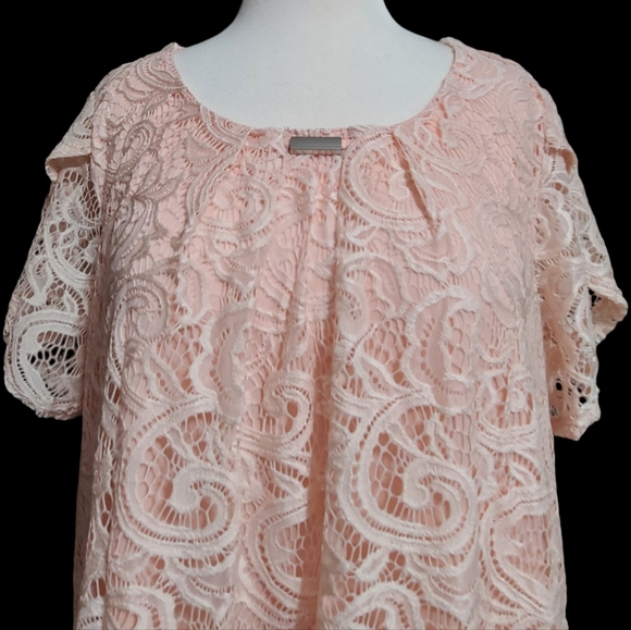 NWT NY Collection size 1X peachy/pink top - Picture 5 of 10